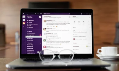 Ekran laptopa z otwartą aplikacją do komunikacji zespołowej